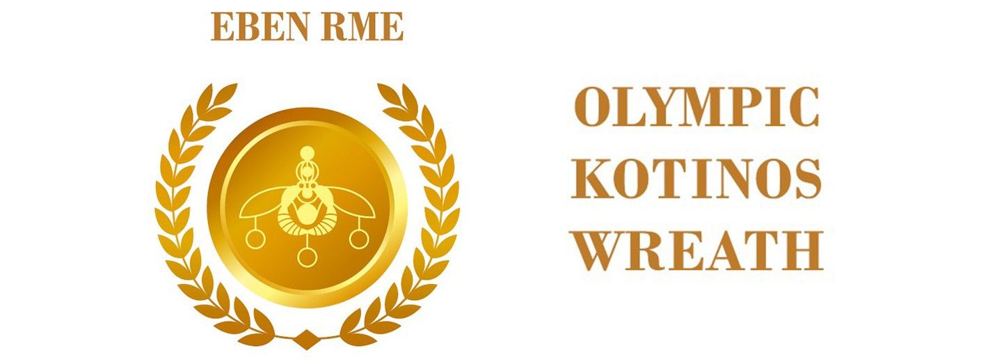 Λογότυπο της διάκρισης Kotinos Olympic Wreath του Ευρωπαϊκού οργανισμού European Business Ethics Network.